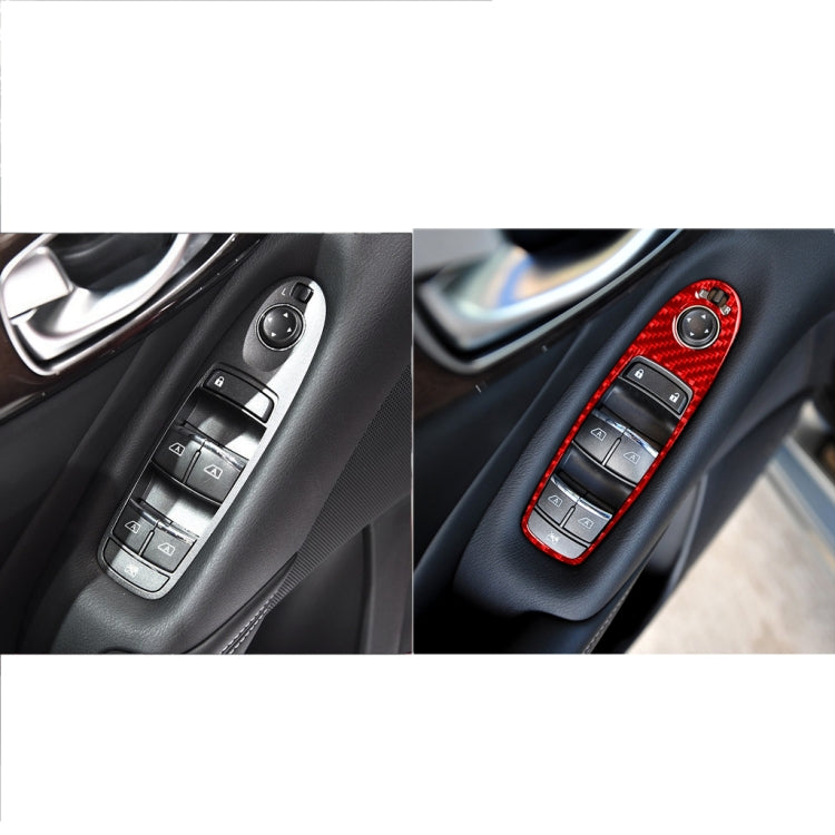 Car Carbon Fiber B Style Window Glass Lift Panel Decorative Sticker for Infiniti Q50 2014-2020, Left Drive, B Style Window Glass Lift, Left Drive