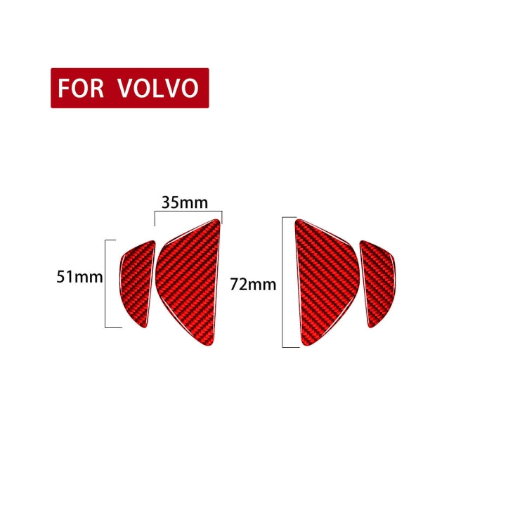 Car Inner Door Bowl Decorative Sticker for Volvo V60 2010-2017, Left and Right Drive, Door Bowl