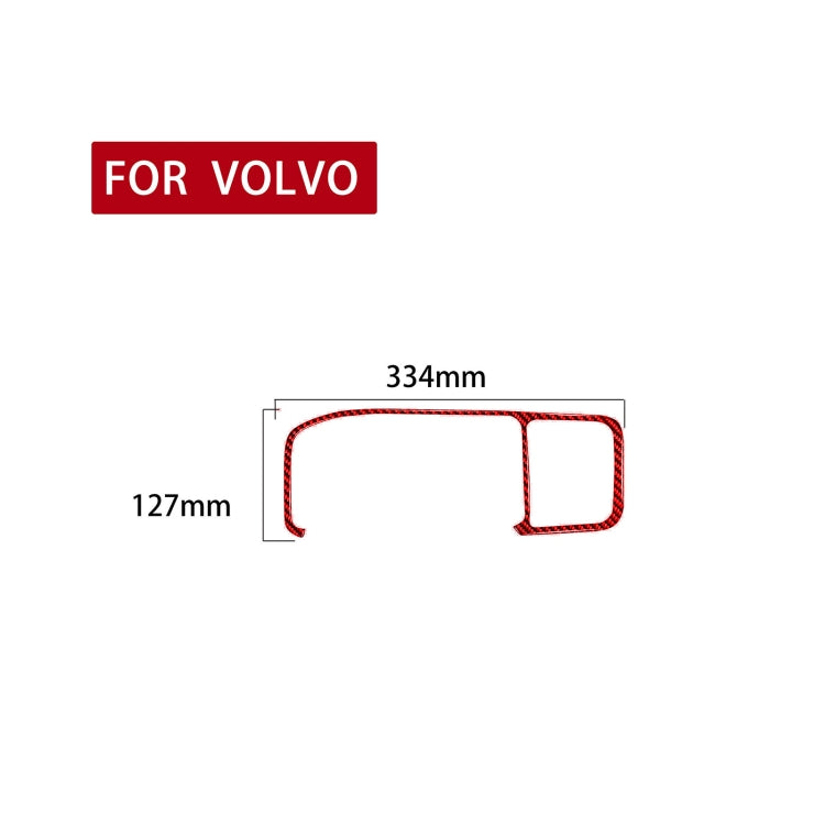 Car Carbon Fiber Navigation Frame Decorative Sticker for Volvo V60 2010-2017, Left Drive, Navigation Frame , Left Drive