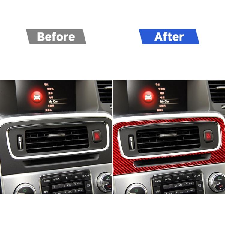 Car Central Control Air Outlet Decorative Sticker for Volvo V60 2010-2017, Left and Right Drive, Central Control Air Outlet