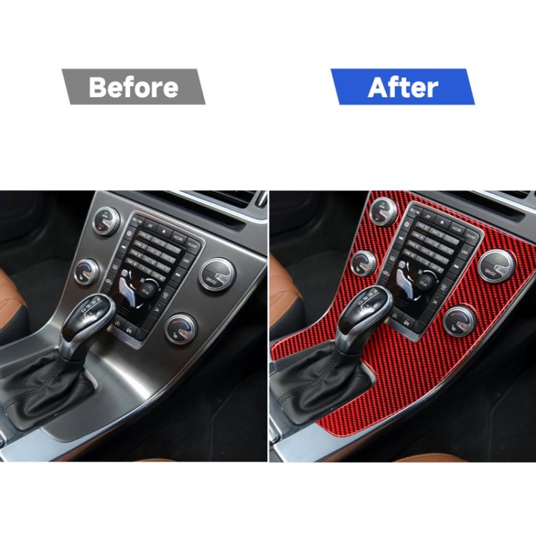 Car Carbon Fiber Central Control Panel Decorative Sticker for Volvo V60 2010-2017, Right Drive, Central Control Panel, Right Drive