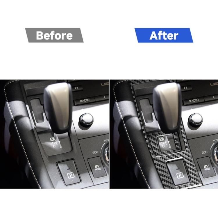 Car Carbon Fiber Gear Panel Decorative Sticker for Lexus CT 2011-2017, Left Drive, Gear Panel, Left Drive