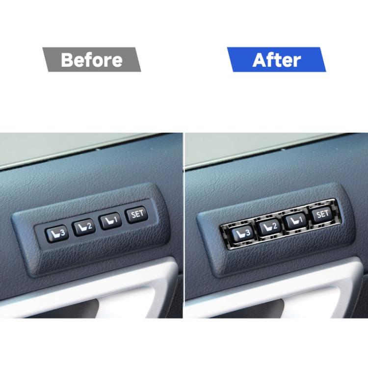 Car Seat Adjustment Panel Decorative Sticker for Lexus CT 2011-2017, Left and Right Drive, Seat Adjustment Panel