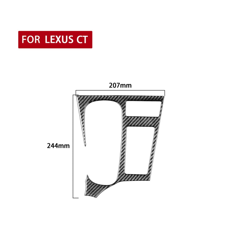 Car Carbon Fiber Central Control Panel Decorative Sticker for Lexus CT 2011-2017, Left Drive, Central Control Panel, Left Drive