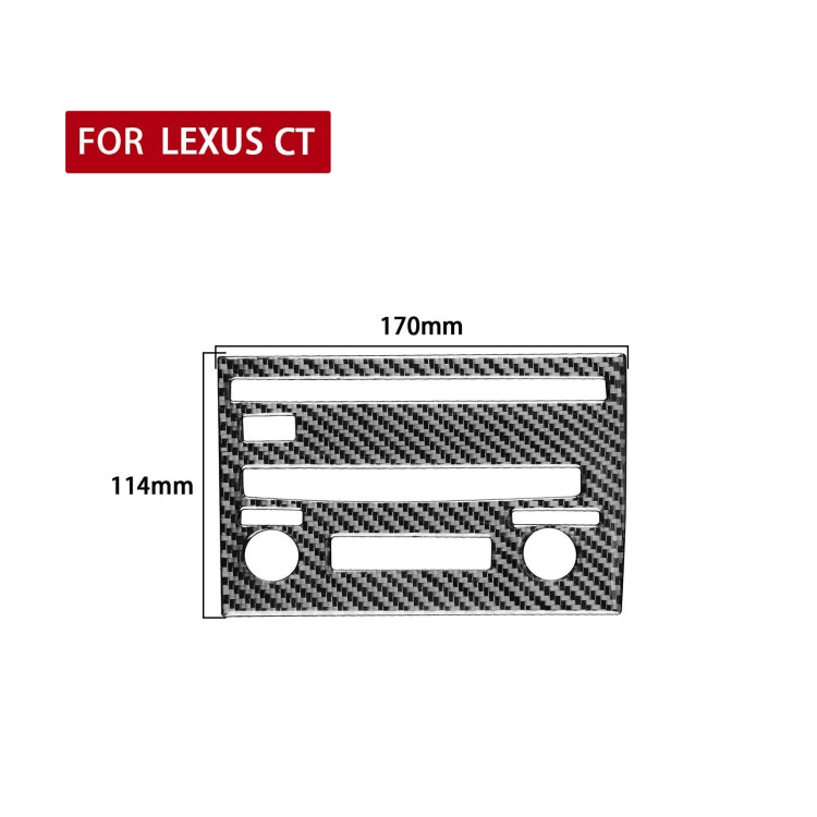 Car Carbon Fiber CD Panel C Decorative Sticker for Lexus CT 2011-2017, Left Drive, CD Panel C, Left Drive