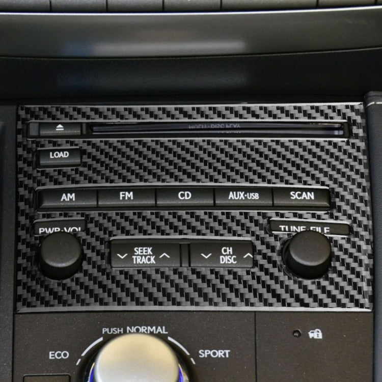 Car Carbon Fiber CD Panel C Decorative Sticker for Lexus CT 2011-2017, Left Drive, CD Panel C, Left Drive