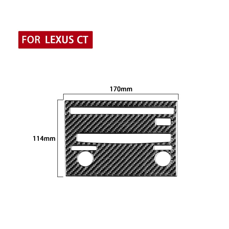 Car Carbon Fiber CD Panel B Decorative Sticker for Lexus CT 2011-2017, Right Drive, CD Panel B, Right Drive