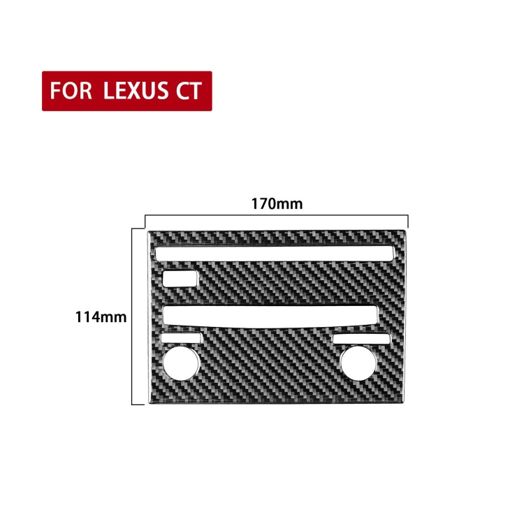 Car Carbon Fiber CD Panel B Decorative Sticker for Lexus CT 2011-2017, Left Drive, CD Panel B, Left Drive