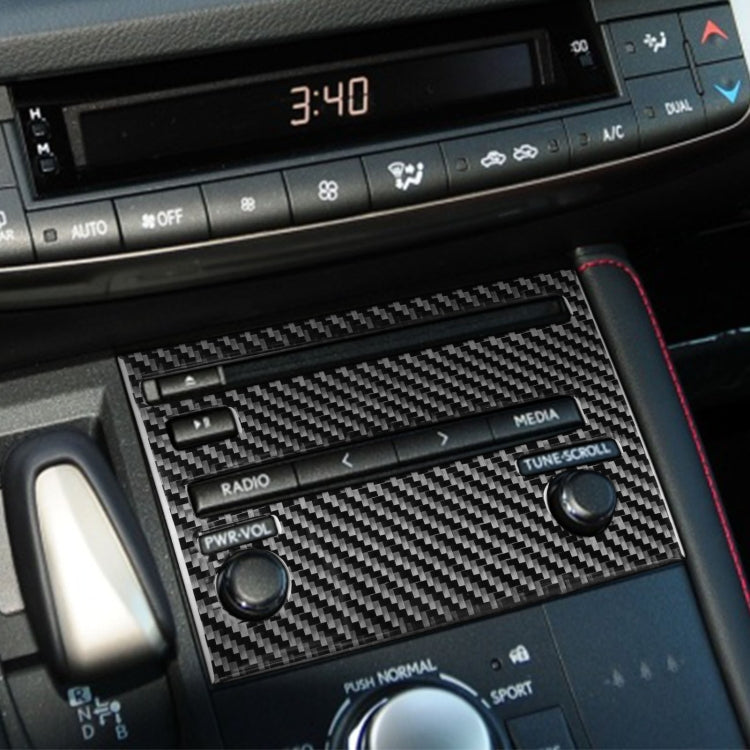 Car Carbon Fiber CD Panel B Decorative Sticker for Lexus CT 2011-2017, Left Drive, CD Panel B, Left Drive