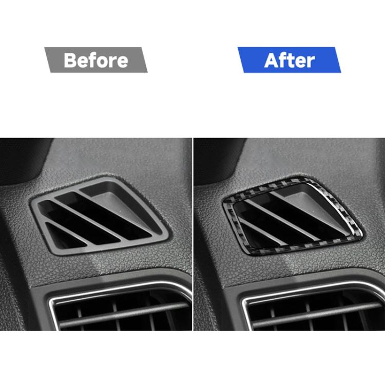 Car Carbon Fiber Dashboard Air Outlet Decorative Sticker for Ford Explorer 2013-2019, Left Drive, Dashboard Air Outlet
