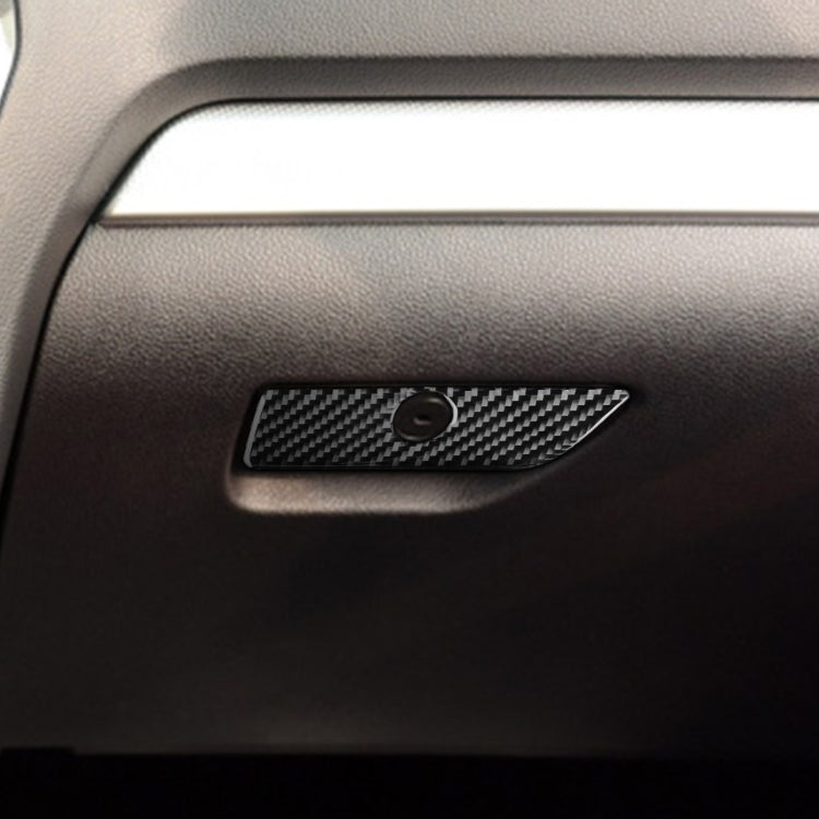 Car Carbon Fiber Storage Box Handle Decorative Sticker for Ford Explorer 2013-2019, Left Drive, Storage Box Handle