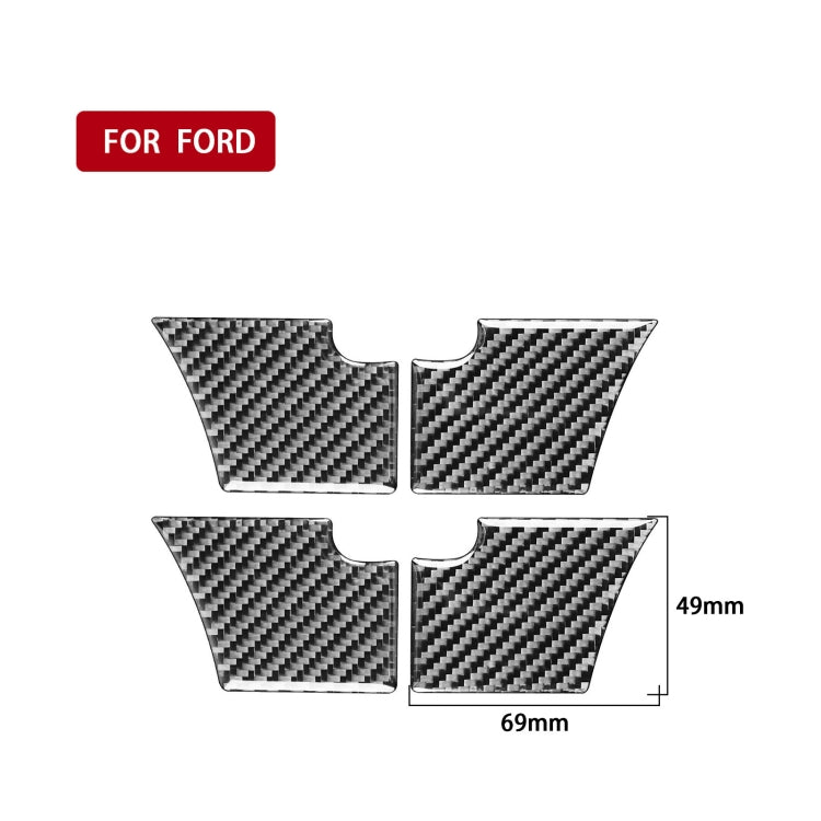 Car Carbon Fiber Inner Door Bowl Decorative Sticker for Ford Explorer 2013-2019, Left Drive, Inner Door Bowl