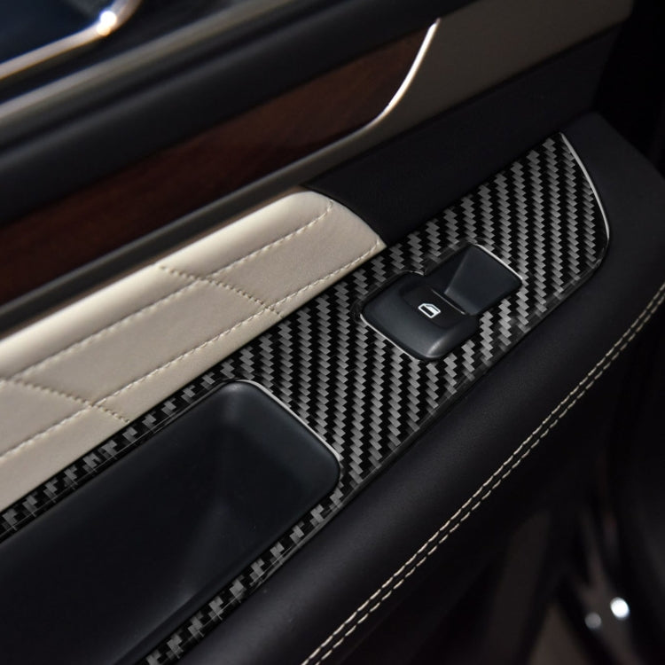 Car Carbon Fiber Window Lift Panel Decorative Sticker for Ford Explorer 2013-2019, Left Drive, Window Lift Panel