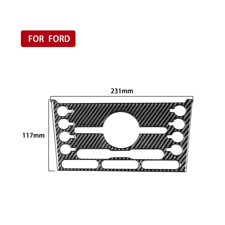Car Carbon Fiber Air Conditioning Panel Decorative Sticker for Ford Explorer 2016-2019, Left Drive, Air Conditioning Panel