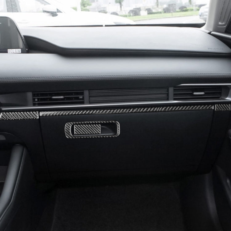 Car Carbon Fiber Storage Frame Decorative Sticker for Mazda 3 Axela 2020, Left and Right Drive , Storage Frame