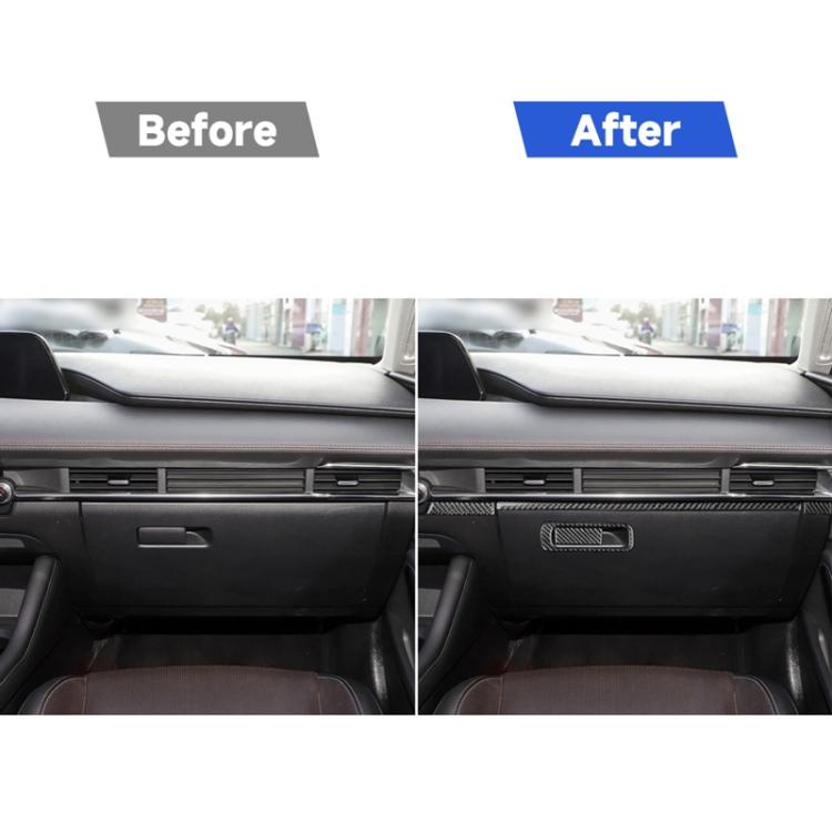 Car Carbon Fiber Storage Frame Decorative Sticker for Mazda 3 Axela 2020, Left and Right Drive , Storage Frame