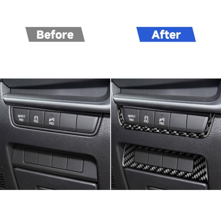 Car Carbon Fiber Headlight Frame Decorative Sticker for Mazda 3 Axela 2020, Right Drive, Headlight Frame, Right Drive
