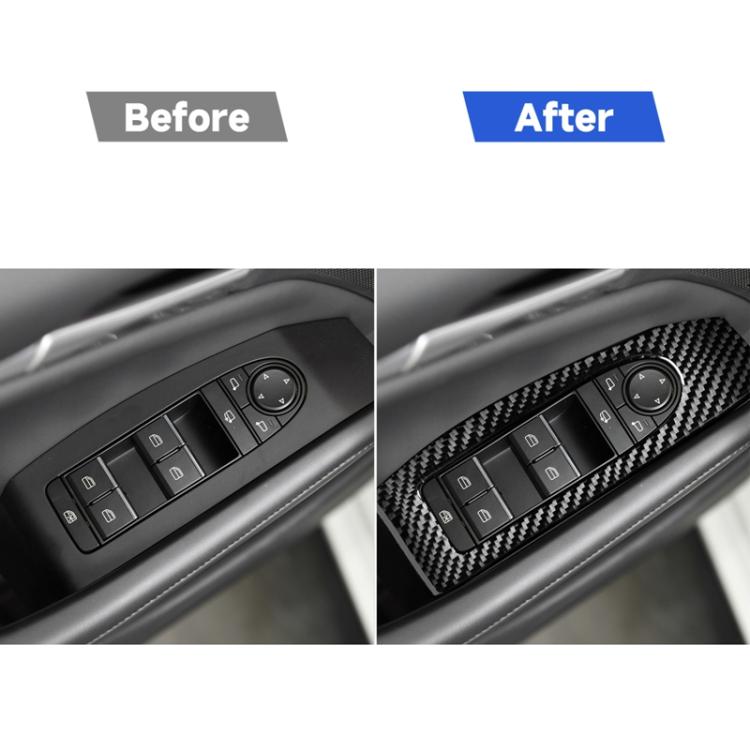 7 in 1 Car Carbon Fiber Window Lift Panel Decorative Sticker for Mazda 3 Axela 2020, Left Drive, Window Lift, Left Drive