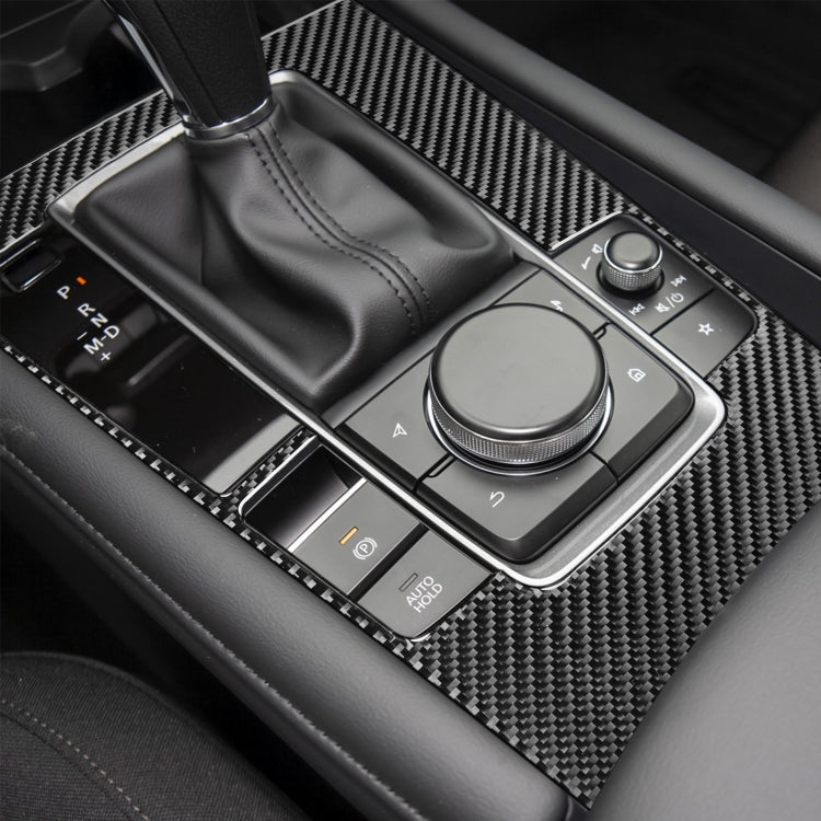 Car Carbon Fiber Central Control Gear Panel Decorative Sticker for Mazda 3 Axela 2020, Left Drive, Central Control Gear Panel, Left Drive