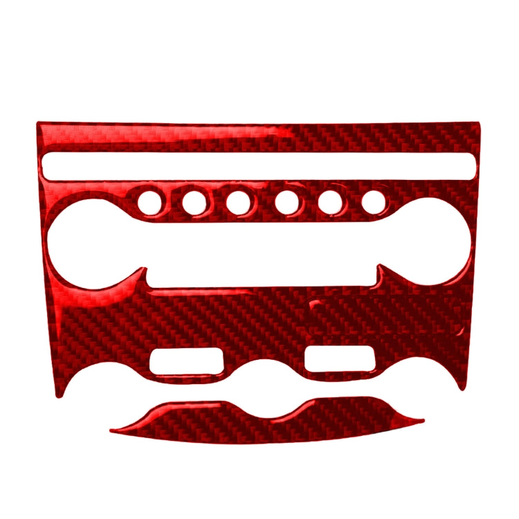 3 in 1 Car Carbon Fiber Air Conditioning Adjustment Panel Decorative Sticker for Nissan 370Z / Z34 2009-, Left and Right Drive Universal, 3 in 1 Air Conditioning Adjustment Panel