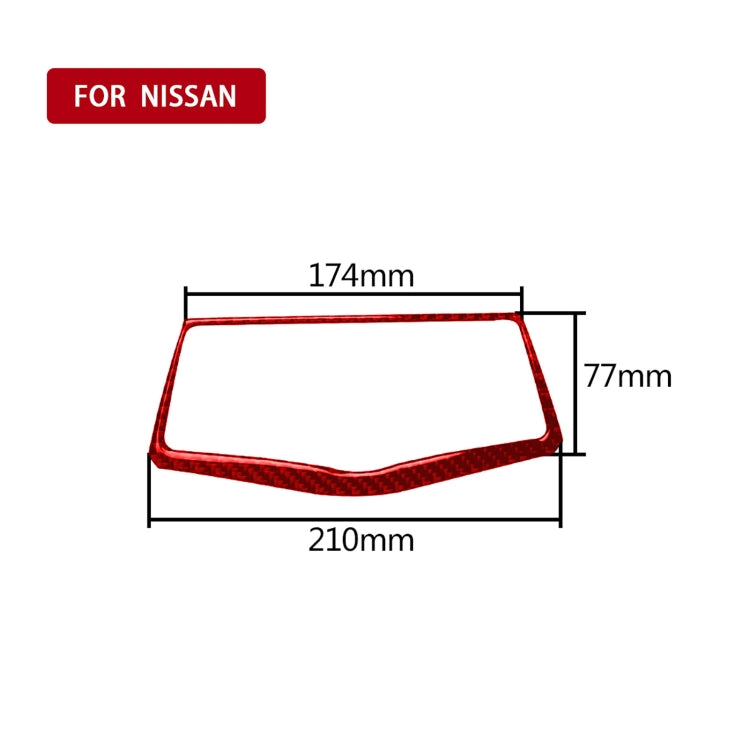 Car Carbon Fiber Multimedia Navigation Button Panel Decorative Sticker for Nissan 370Z / Z34 2009-, Left and Right Drive Universal, Multimedia Navigation Button Panel
