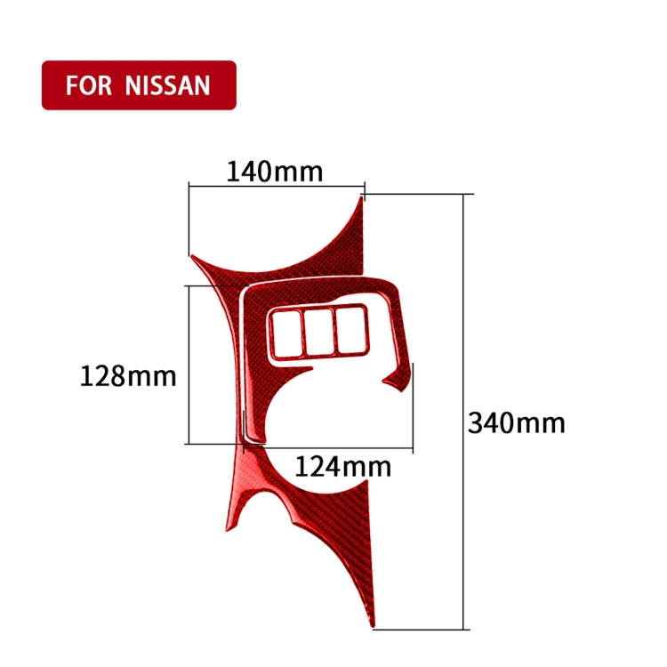 3 in 1 Car Carbon Fiber Center Console Water Cup Holder Panel Decorative Sticker for Nissan 370Z / Z34 2009-, Left and Right Drive Universal, Center Console Water Cup Holder Panel D