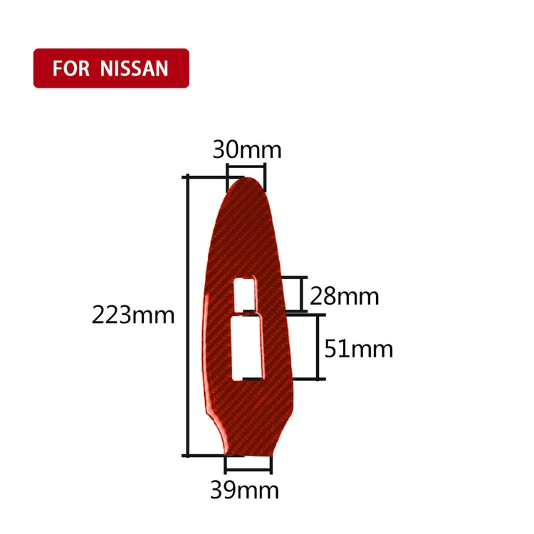 Car Carbon Fiber Vice Driving Side Door Lift Control Decorative Sticker for Nissan 370Z / Z34 2009-, Left Drive, Vice Driving Side Lift Control, Left Drive