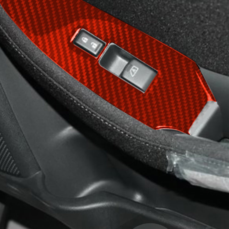 Car Carbon Fiber Vice Driving Side Door Lift Control Decorative Sticker for Nissan 370Z / Z34 2009-, Left Drive, Vice Driving Side Lift Control, Left Drive