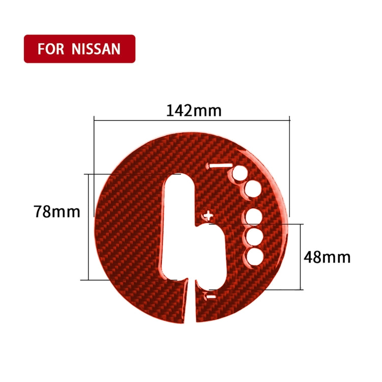 Car Carbon Fiber Automatic Transmission Panel Decorative Sticker for Nissan 370Z / Z34 2009-, Right Drive, Automatic Transmission Panel, Right Drive