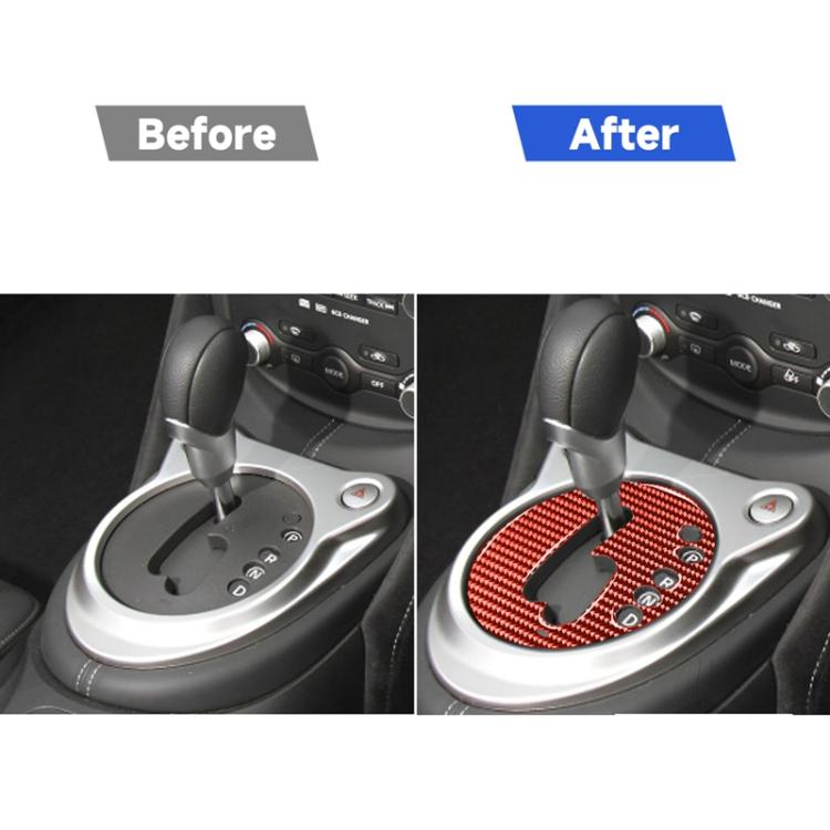 Car Carbon Fiber Automatic Transmission Panel Decorative Sticker for Nissan 370Z / Z34 2009-, Right Drive, Automatic Transmission Panel, Right Drive