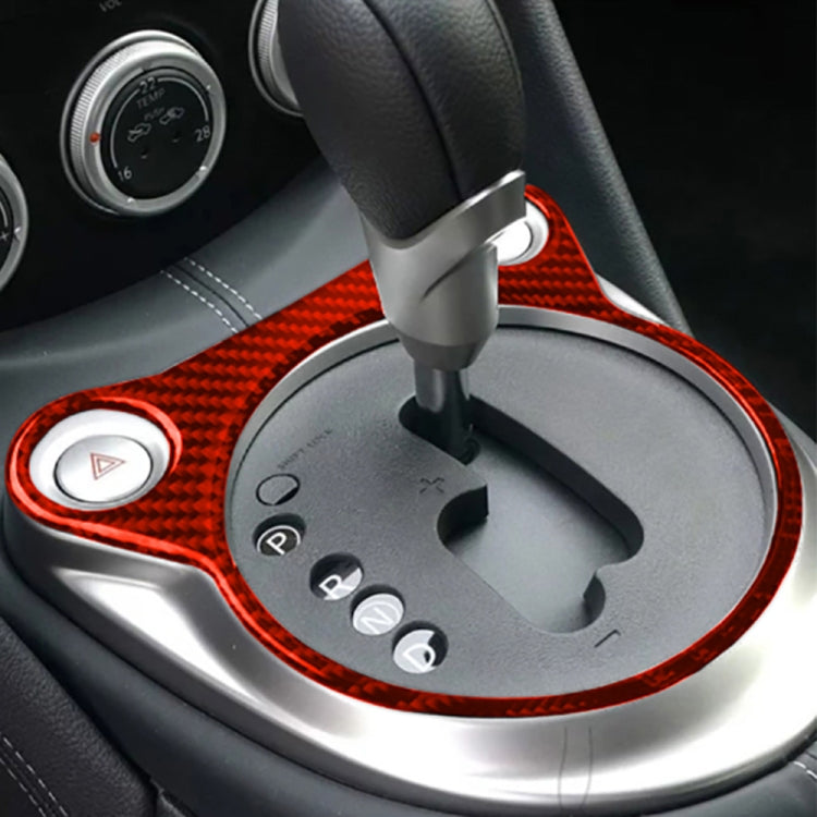 Car Carbon Fiber Automatic Gear Panel Decorative Sticker for Nissan 370Z / Z34 2009-, Left and Right Drive Universal, Automatic Gear Panel