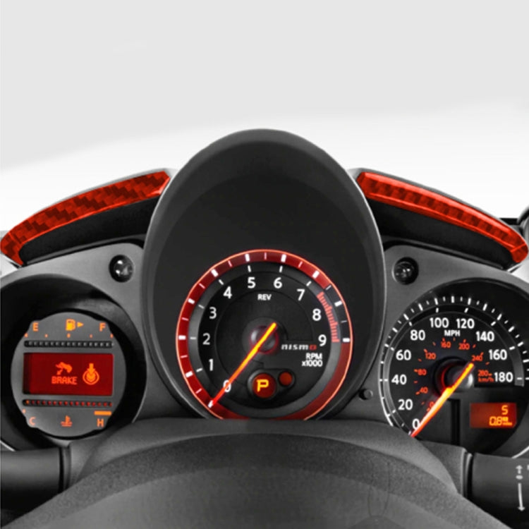 Car Carbon Fiber Speed Dashboard Decorative Strip for Nissan 370Z / Z34 2009-, Left and Right Drive Universal, Speed Dashboard Strip