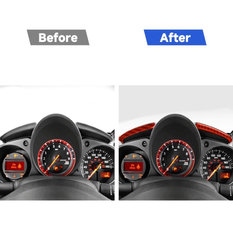 Car Carbon Fiber Speed Dashboard Decorative Strip for Nissan 370Z / Z34 2009-, Left and Right Drive Universal, Speed Dashboard Strip