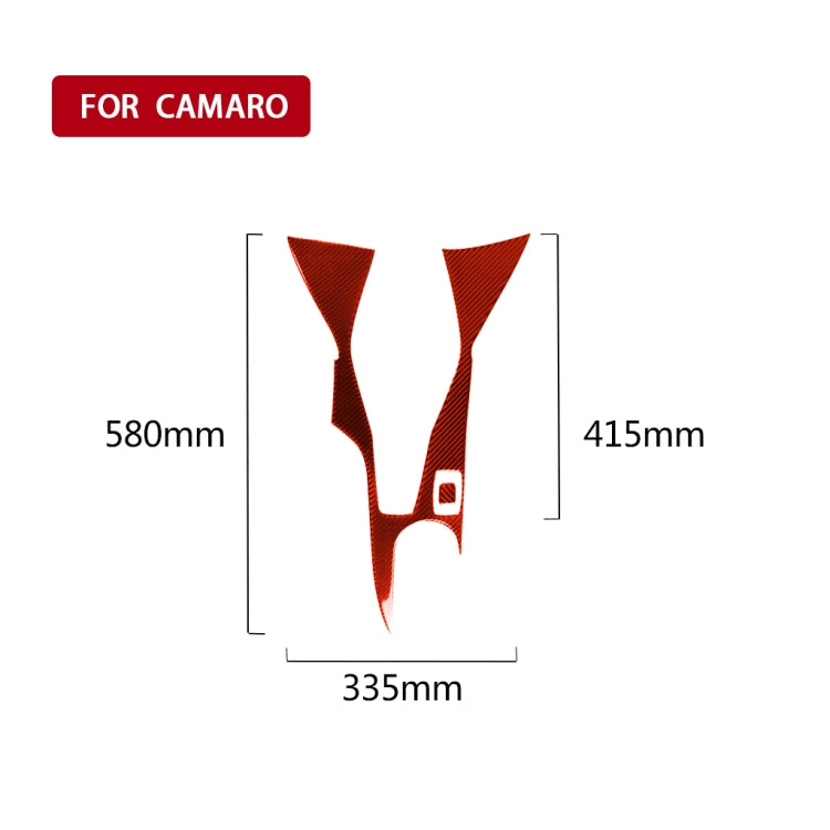 Car Carbon Fiber Center Control Gear Outside Frame Decorative Sticker for Chevrolet Camaro 2017-2019, Left Drive, Center Control Gear Outside Frame