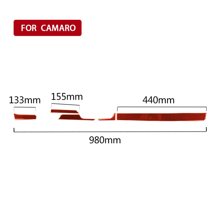 Car Carbon Fiber Center Control Decorative Sticker for Chevrolet Camaro 2017-2019, Left Drive, Center Control, Left Drive