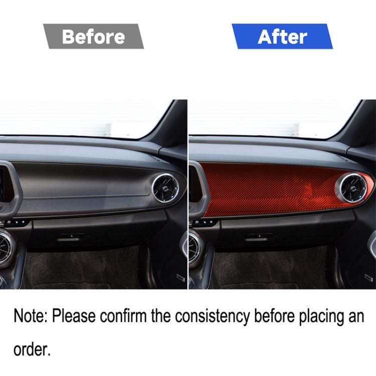 Car Carbon Fiber Front Passenger Seat Center Control Panel Decorative Sticker for Chevrolet Camaro 2017-2019, Left Drive, Front Passenger Seat Center Control Panel, Left Drive
