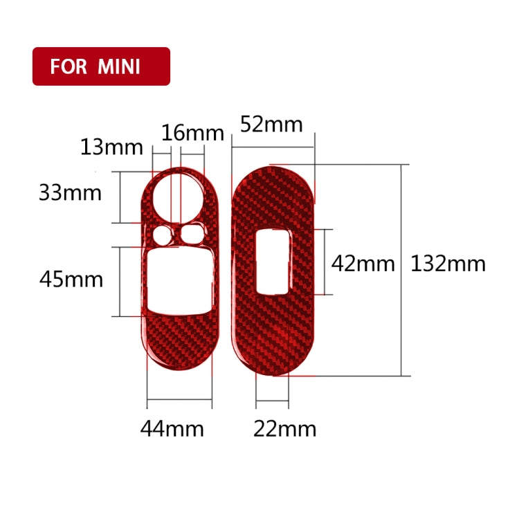 Car Carbon Fiber Lifting Panel Decorative Sticker for BMW Mini F56, Left Drive, Lifting Panel