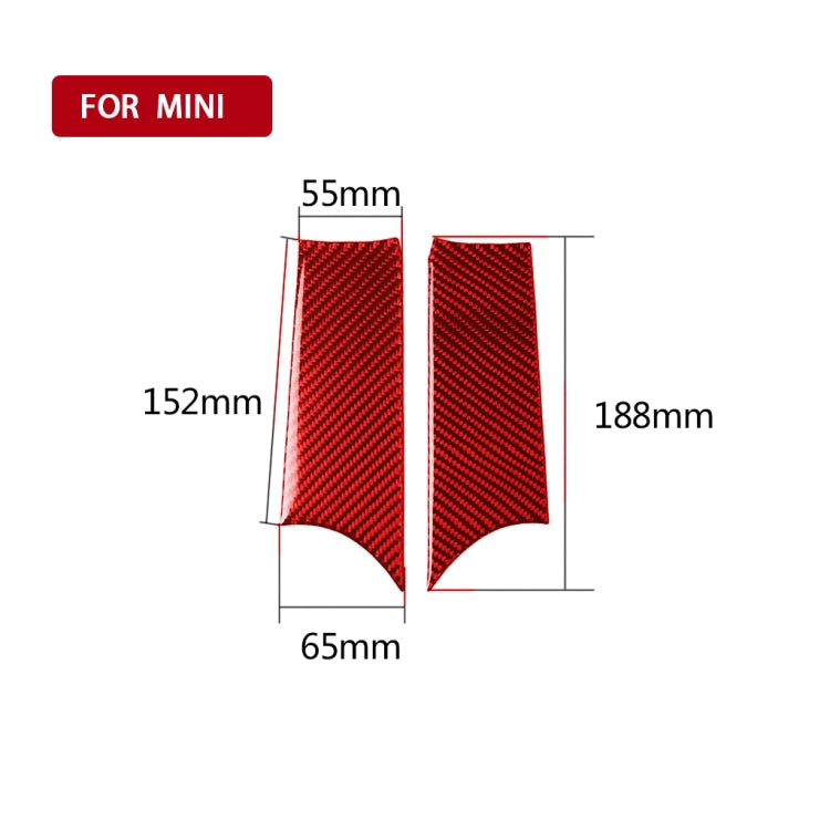 Car Carbon Fiber Door Handle Cover Decorative Sticker for BMW Mini F56, Left and Right Drive Universal, Door Handle Cover