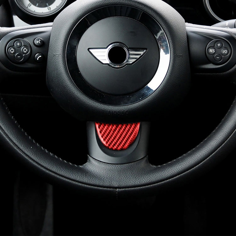 Car Carbon Fiber Steering Wheel Decorative Sticker for BMW Mini, Left and Right Drive Universal, Steering Wheel