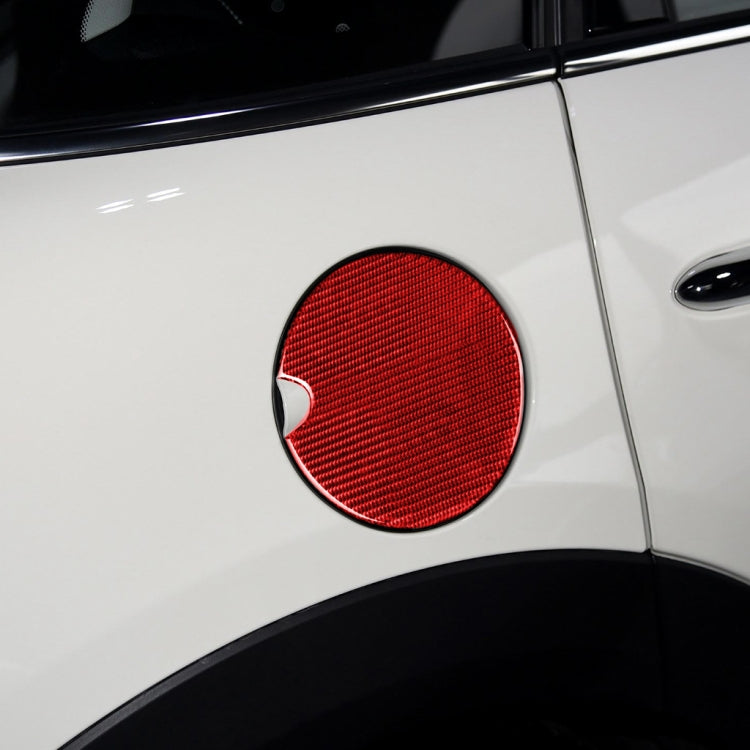 Car Carbon Fiber Fuel Tank Cap Decorative Sticker for BMW Mini, Left and Right Drive Universal, Fuel Tank Cap
