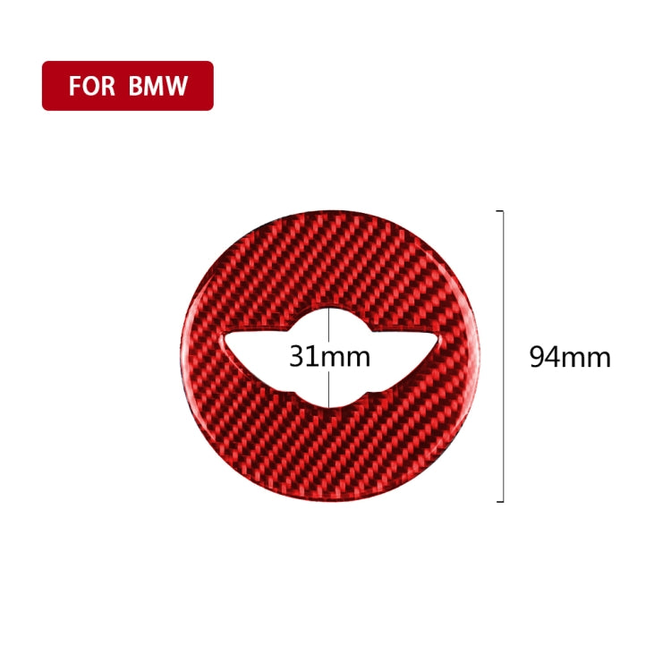 Car Carbon Fiber Steering Wheel Logo Decorative Sticker for BMW Mini R55 R56 Countryman R60 Paceman R61 2007-2013, Left and Right Drive Universal, Steering Wheel Logo R