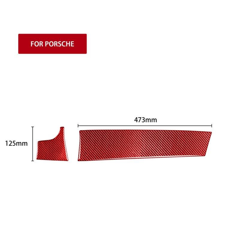 Car Carbon Fiber Central Control Instrument Decorative Sticker for Porsche Panamera, Left Drive, Central Control Instrument