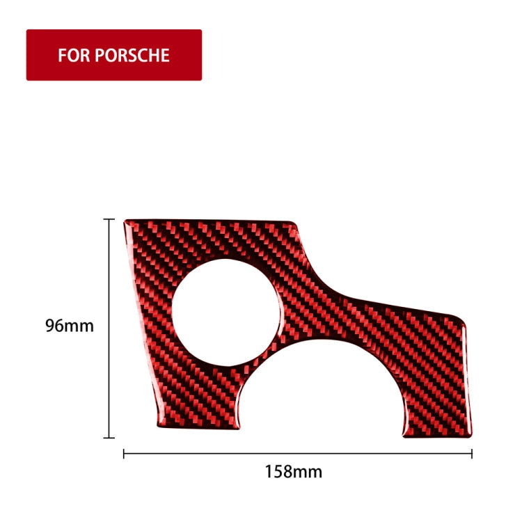 Car Carbon Fiber Key Hole Decorative Sticker for Porsche Panamera, Left Drive, Key Hole