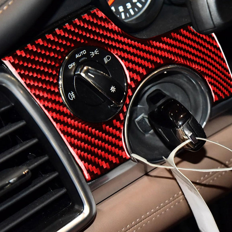 Car Carbon Fiber Key Hole Decorative Sticker for Porsche Panamera, Left Drive, Key Hole