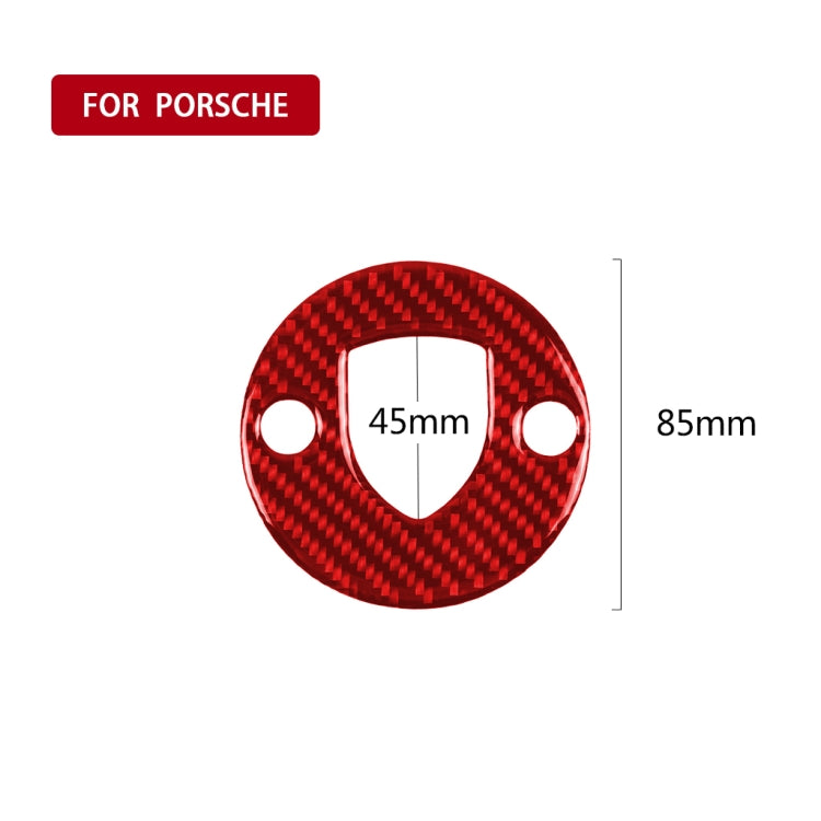 Car Carbon Fiber Steering Wheel Decorative Sticker for Porsche Macan 2014-2021, Left and Right Drive Universal, Steering Wheel