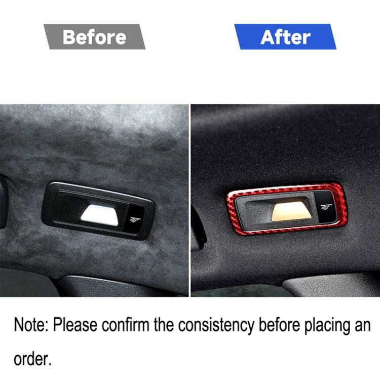 Car Carbon Fiber Rear Dome Light Panel Decorative Sticker for Porsche Macan 2014-2021, Left and Right Drive Universal, Rear Dome Light Panel D