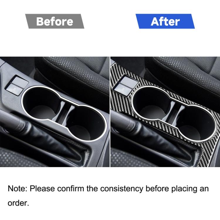 Car Carbon Fiber Rear Water Cup Holder Panel A Decorative Sticker for Toyota Corolla / Levin 2014-2018, Left Drive, Rear Water Cup Holder Panel A, Left Drive