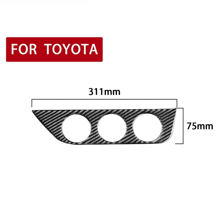 Car Carbon Fiber Air Conditioning Switch Panel Decorative Sticker for Toyota Corolla / Levin 2014-2018, Right Drive, Air Conditioning Switch Panel, Right Drive