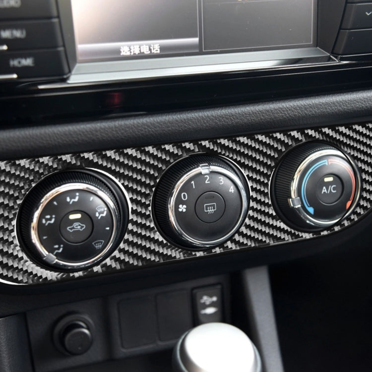 Car Carbon Fiber Air Conditioning Switch Panel Decorative Sticker for Toyota Corolla / Levin 2014-2018, Left Drive, Air Conditioning Switch Panel, Left Drive