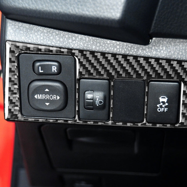 Car Carbon Fiber Headlight Switch Decorative Sticker for Toyota Corolla / Levin 2014-2018, Left Drive, Headlight Switch, Left Drive